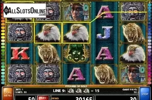 Win screen 3. Pyramid Of Gold from Casino Technology