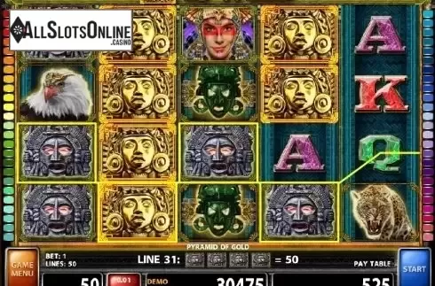 Win screen 1. Pyramid Of Gold from Casino Technology