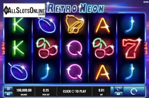 Reels screen. Retro Neon from Playreels