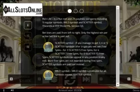 Special symbols screen