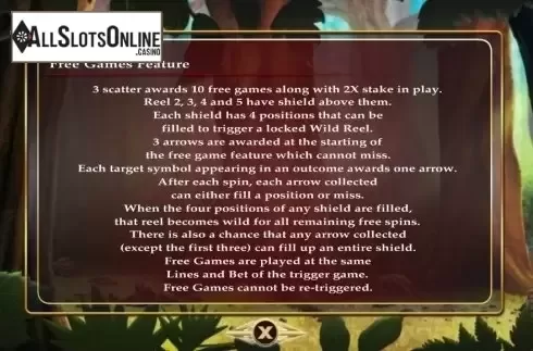 Paytable 3. Robin Hood (TopTrendGaming) from TOP TREND GAMING