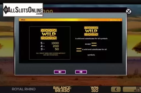 Wild. Royal Rhino from High 5 Games