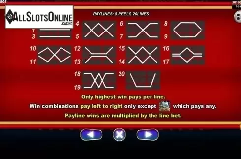 Paytable 2. Santa Gifts from Spadegaming