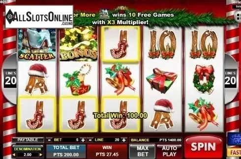 Win screen 2. Santa Gifts from Spadegaming