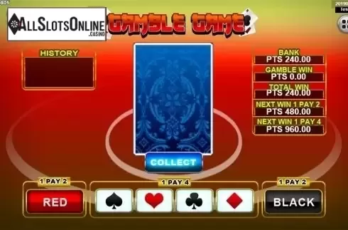 Gamble game screen. Santa Gifts from Spadegaming