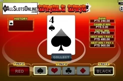 Gamble game screen 2. Santa Gifts from Spadegaming