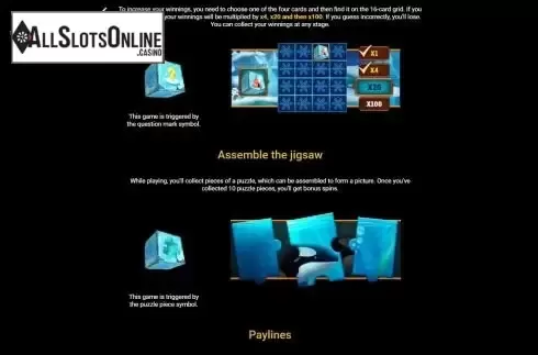 Puzzle feature screen