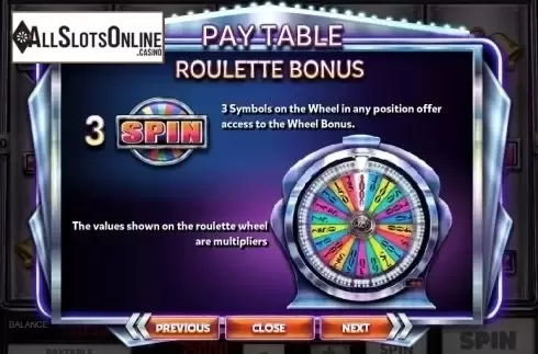 Paytable 5. Super 7 Stars from Red Rake