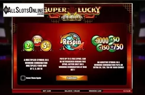 Game features. Super Lucky Reels from iSoftBet