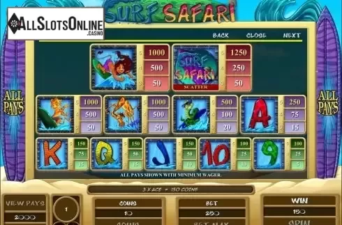 Screen3. Surf Safari from Microgaming