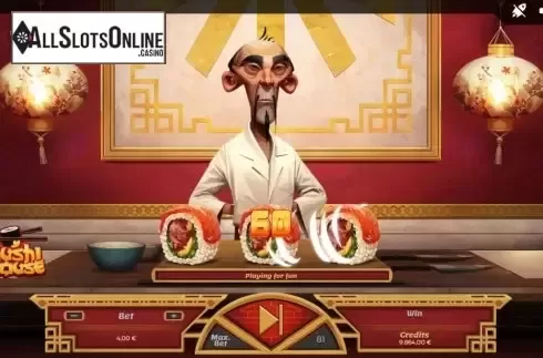 Win Screen 2. Sushi House from Spinmatic