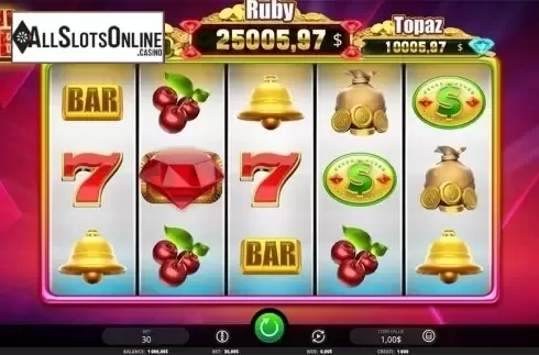 Reels screen. The Ruby from iSoftBet