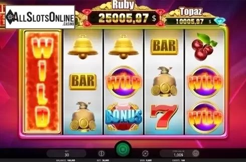 Wild win screen. The Ruby from iSoftBet