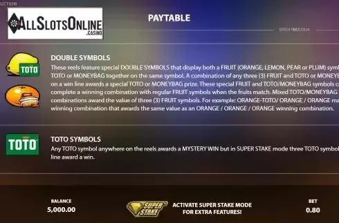 Game Features screen 3