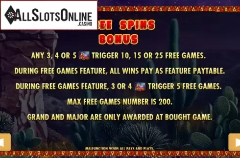 Paytable 1. Viva Mexico 2 from PlayStar
