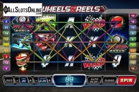 Reel Screen 2. Wheels N' Reels from Playtech
