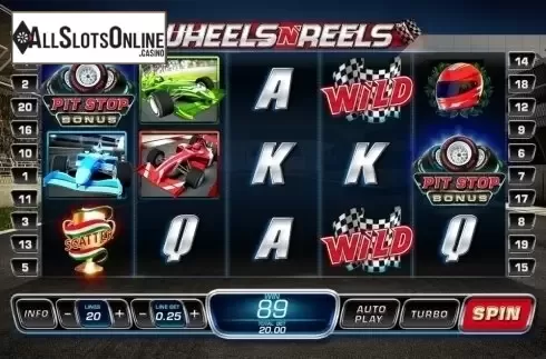 Reel screen 3. Wheels N' Reels from Playtech