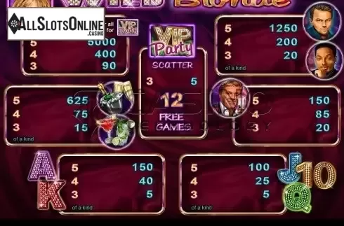 Screen4. Wild Blonde from Casino Technology