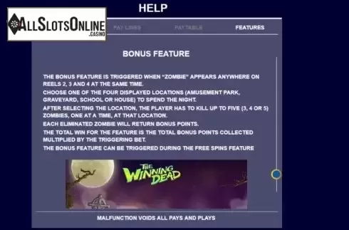 Feature screen 2. Winning Dead from Arrows Edge