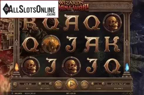 Reel Screen. Wizards Want War from Habanero