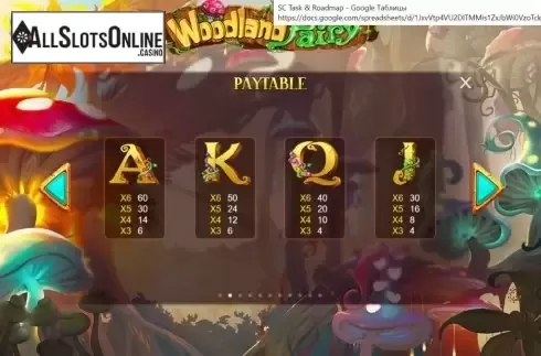 Paytable 2. Woodland Fairy from Rocksalt Interactive