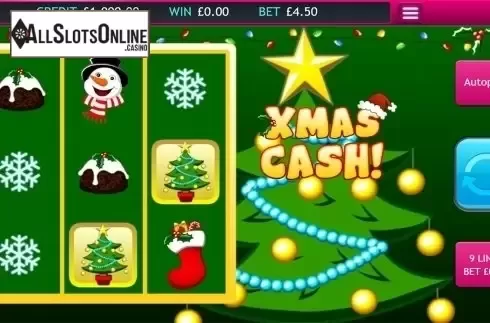 Reels screen. Xmas Cash from Eyecon
