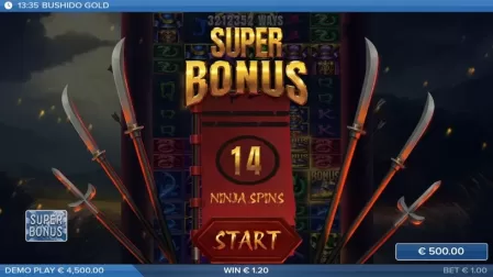 Bushido Gold slot screenshot 3