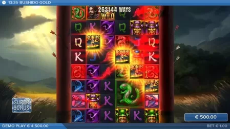 Bushido Gold slot screenshot 2