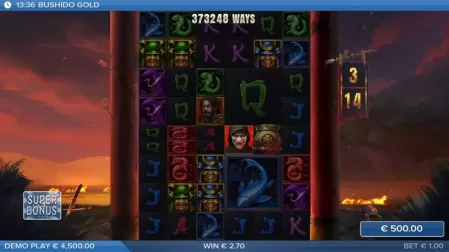 Bushido Gold slot screenshot 4