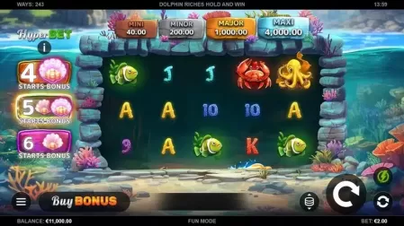 Dolphin Riches Hold and Win slot screenshot 1