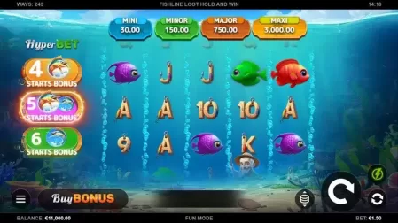 Fishline Loot Hold and Win slot screenshot 1