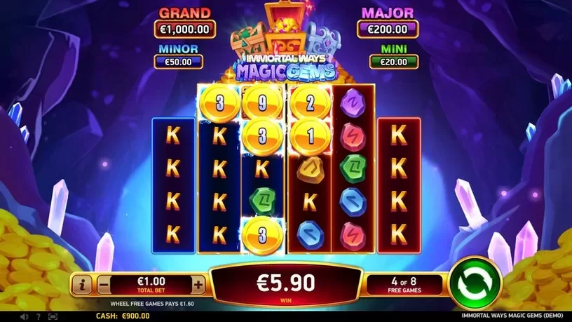 Immortal Ways Magic Gems slot screenshot 4