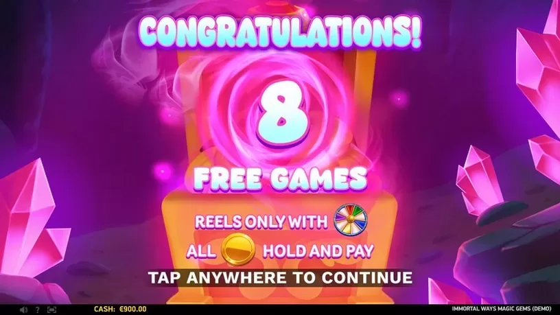 Immortal Ways Magic Gems slot screenshot 2
