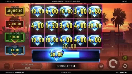 Miami Sunset 7s Hold and Win slot screenshot 4