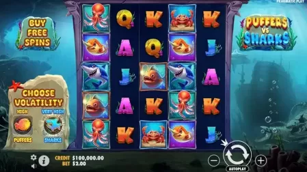Puffers Vs Sharks slot screenshot 1