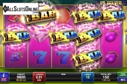 Free Spins. 15 Golden Bars from FUGA Gaming