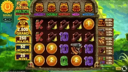 5 Golden Relics Hold & Win slot screenshot 2