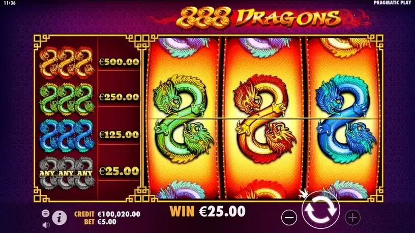 888 Dragons slot screenshot 4