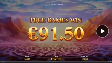 Age Of The Gods Maze Keeper slot screenshot 9