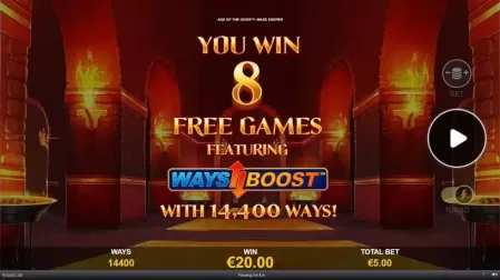 Age Of The Gods Maze Keeper slot screenshot 5