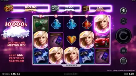 Agent Jane Blonde Max Volume slot screenshot 4