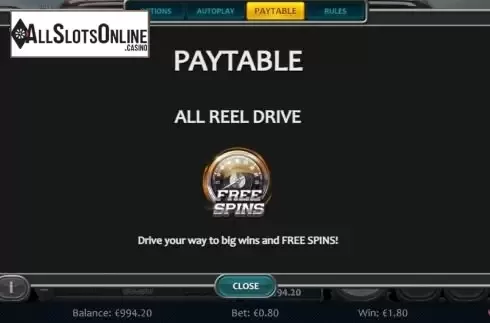 Paytable 1