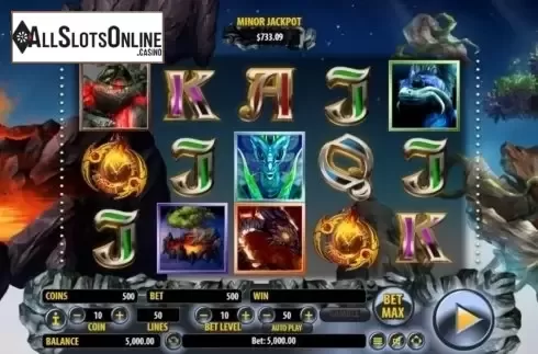 Reels screen. Arcane Elements from Habanero