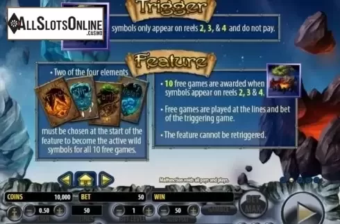 Paytable 2. Arcane Elements from Habanero