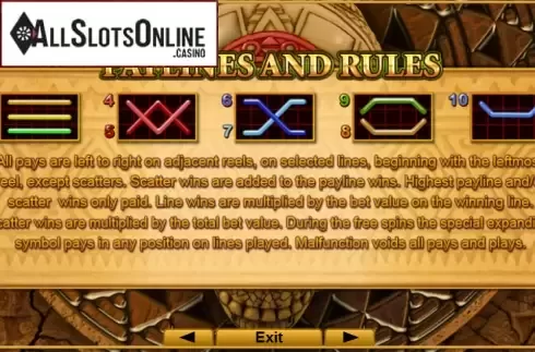Screen7. Aztec Glory from EGT