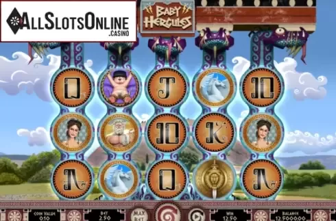 Reel screen. Baby Hercules from Gaming Corps