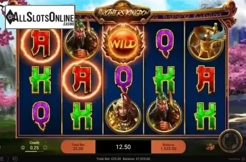 Win Screen. Brothers Kingdom from Spadegaming