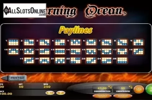 Lines. Burning Ocean from IGT