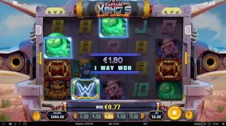 Captain Xenos Earth Adventure slot screenshot 2