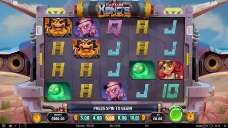 Captain Xenos Earth Adventure slot screenshot 1